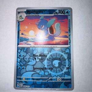 Wartortle Reverse Holo NM 008/165 Scarlet & Violet 151 Pokemon Card